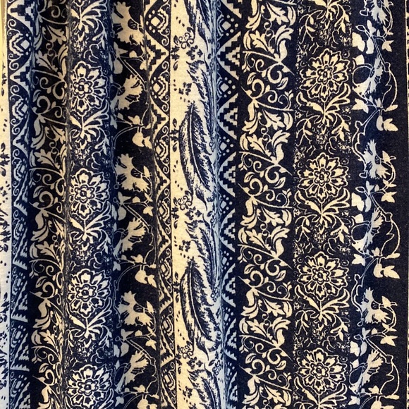 Navy and off white maxi skirt, jersey fabric - Picture 3 of 5